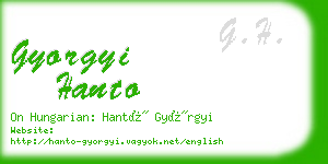 gyorgyi hanto business card